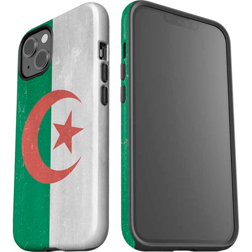 Algeria Flag Distressed iPhone 14 Impact Case